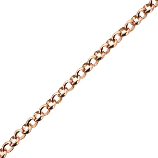 Wholesale Chain, Rose Gold plated Sterling Silver 1mm Rolo Chain, Bulk Chain by the foot