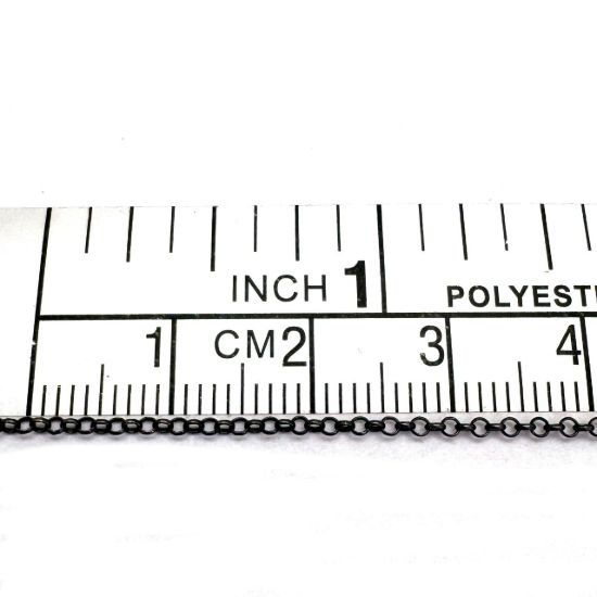 Wholesale Chain, Oxidized Sterling Silver 1mm Rolo Chain, Bulk Chain by the foot