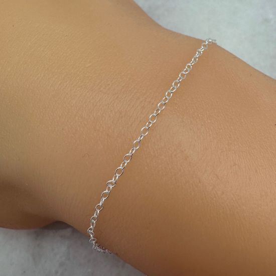 Wholesale Chain, 925 Sterling Silver Light Cable Chain 2 by 1.5mm Bulk Chain by the foot