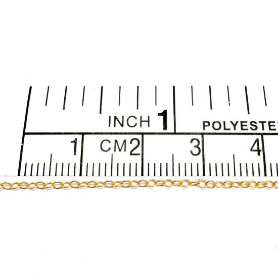 Wholesale Chain, Gold plated Sterling Silver Light Cable Chain 2 by 1.5mm Bulk Chain by the foot