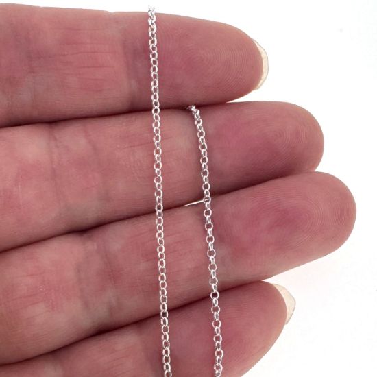 Wholesale Chain, 925 Sterling Silver 1mm Rolo Chain, Bulk Chain by the foot