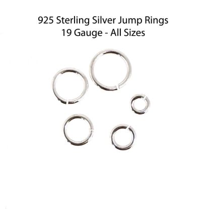Wholesale Sterling Silver Open Jump Rings - 19 Gauge, All Sizes (20pcs)