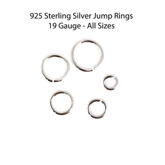 Wholesale Sterling Silver Open Jump Rings - 19 Gauge, All Sizes (20pcs)