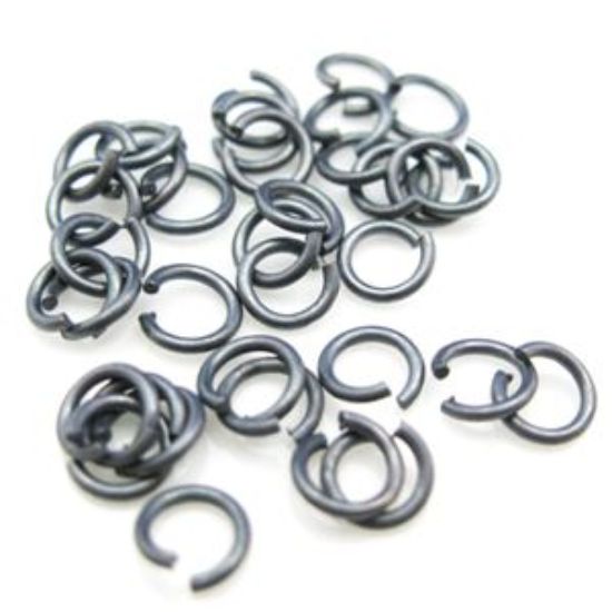 Wholesale Oxidized Sterling Silver Open Jump Rings - 21 Gauge, All Sizes (20 pcs)