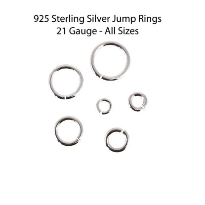 Wholesale Sterling Silver Open Jump Rings - 21 Gauge, All Sizes (20pcs)
