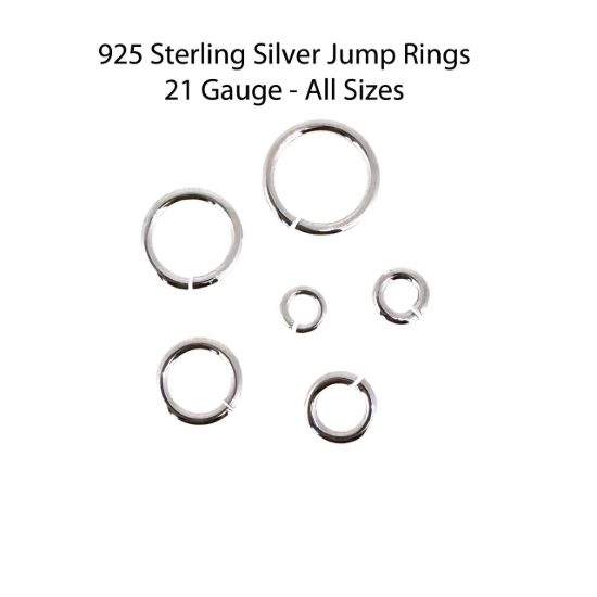 Wholesale Sterling Silver Open Jump Rings - 21 Gauge, All Sizes (20pcs)