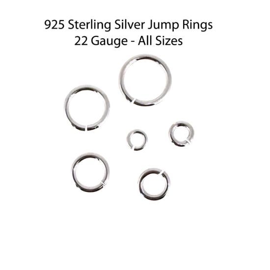 Wholesale 925 Sterling Silver Open Jump Rings - 22 Gauge, All Sizes (50 Pieces)