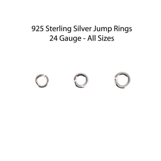 Wholesale Sterling Silver Open Jump Rings - 24 Gauge, All Sizes (100pcs)