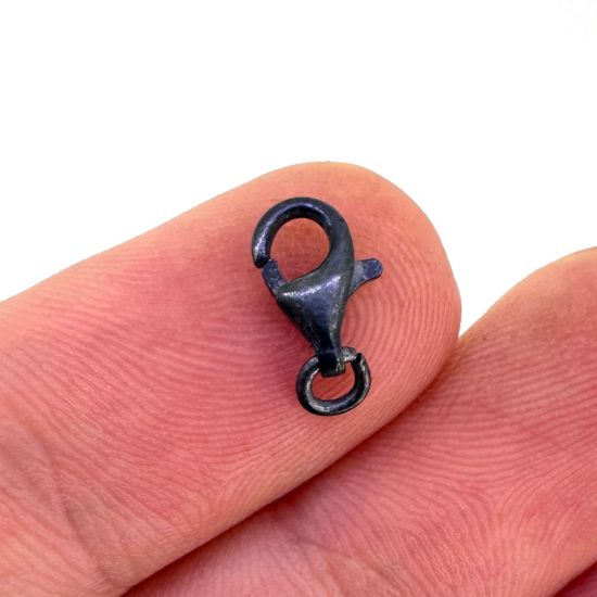 Wholesale Oxidized Sterling Silver Lobster Clasps - All Sizes - (1 pc)