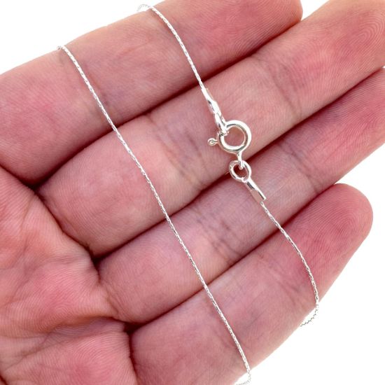 Wholesale Sterling Silver Finished Chain - 0.5mm Tiny Cardano Cobra Snake Chain