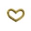 Wholesale Gold Over 925 Sterling Silver No Trigger Clasp - Textured Heart Spring Clasp -16mm