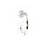 Wholesale Sterling Silver Abstract Textured Half Hoop Earring Findings- 15mm
