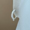 Wholesale Sterling Silver Half Hoops With CZ Stones-13mm