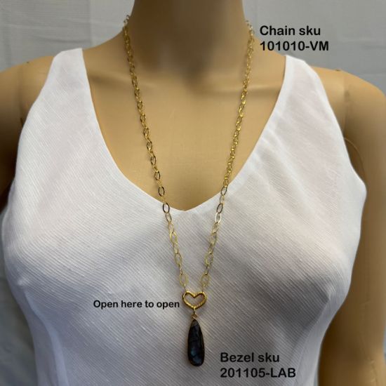 Wholesale Gold Over 925 Sterling Silver No Trigger Clasp - Textured Heart Spring Clasp -16mm