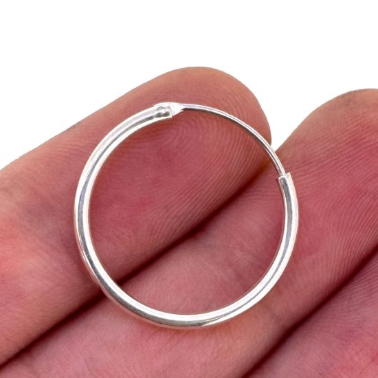 Wholesale 925 Sterling Silver Earring  Endless Hoops - All Sizes - (Sold per pair) 