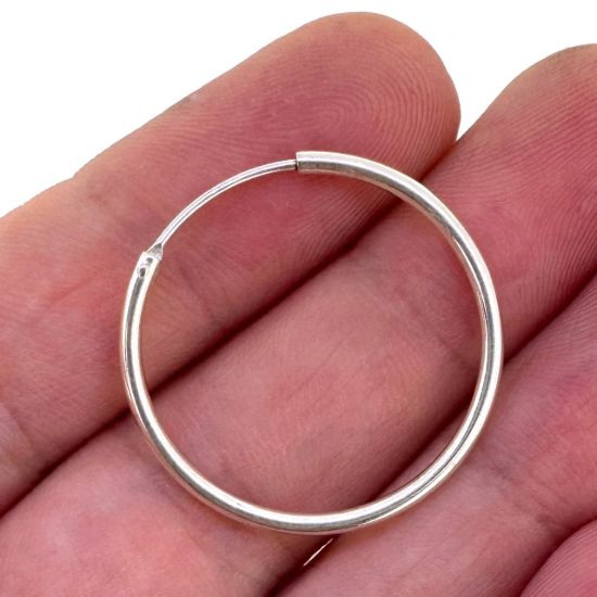 Wholesale 925 Sterling Silver Earring  Endless Hoops - All Sizes - (Sold per pair) 