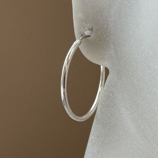 Wholesale 925 Sterling Silver Earring  Endless Hoops - All Sizes - (Sold per pair) 