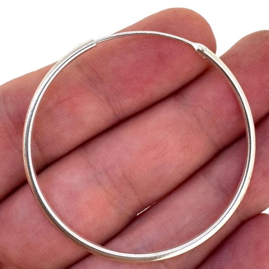 Wholesale 925 Sterling Silver Earring  Endless Hoops - All Sizes - (Sold per pair) 