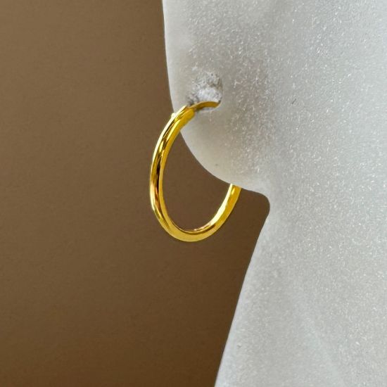 Wholesale Gold Over Sterling Silver Earring Hoops - All Sizes - (Sold per pair) 