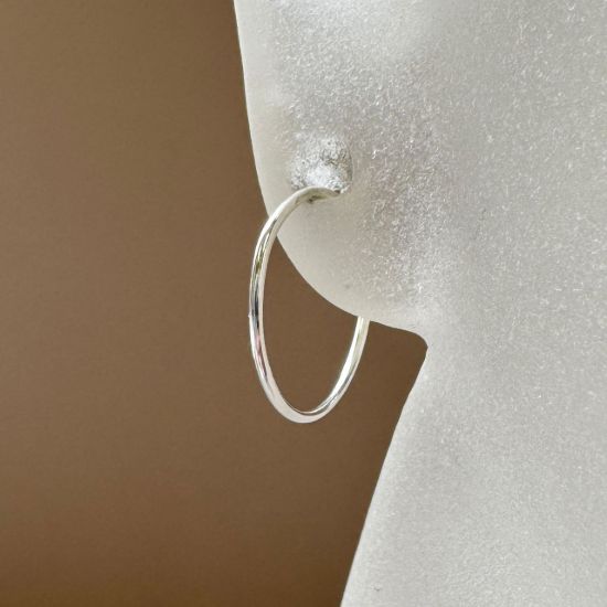 Wholesale 925 Sterling Silver Simple Earring Hoops - All Sizes - (Sold Per Pair)