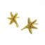 Wholesale Gold Over Sterling Silver Textured Starfish Stud Earrings-10mm