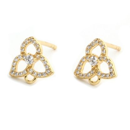 	wholesale sterling silver flower earring findings