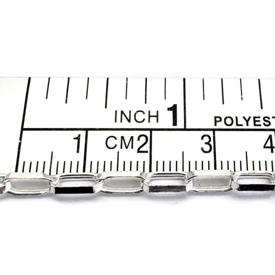 Wholesale Sterling Silver Chain, 7.5x3.5mm Long Oval Rolo Chain Bulk Chain by the foot