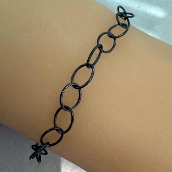 Wholesale Oxidized 925 Sterling Silver Bulk Chain - 8X6mm Big Round Oval Cable Chain (sold per foot)