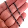 Wholesale Oxidized 925 Sterling Silver Bulk Figaro Chain 2.1mm (sold per foot )