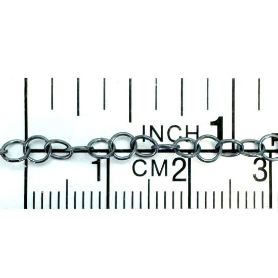 Wholesale Oxidized 925 Sterling Silver Round Cable Chain  3.2mm (sold per foot )