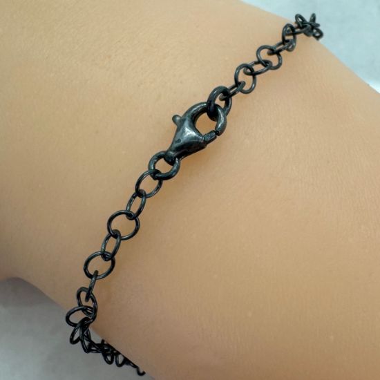 Wholesale Oxidized 925 Sterling Silver Finished Jewelry Chain - Round Cable Chain 3.2mm