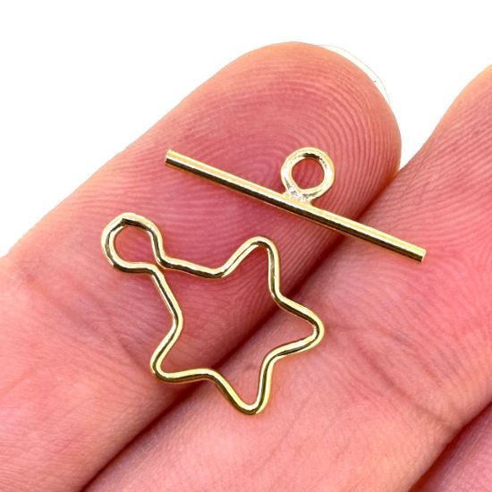 Wholesale 1/20 14K Gold Filled Star Toggle Clasp - 10mm Star (Sold per Set)