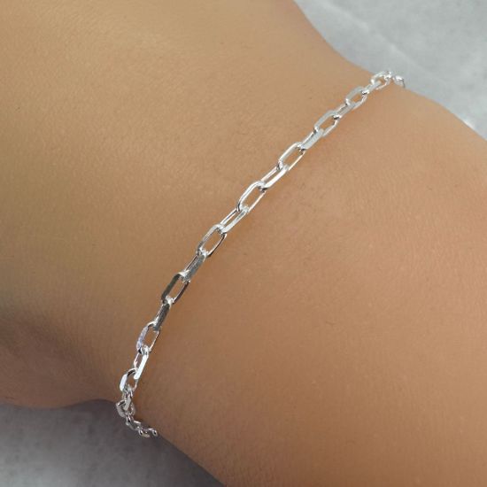 Wholesale chains, 925 Sterling Silver Diamond Cut Box Chain 3.8 by 2.1mm, Bulk Chain by the foot