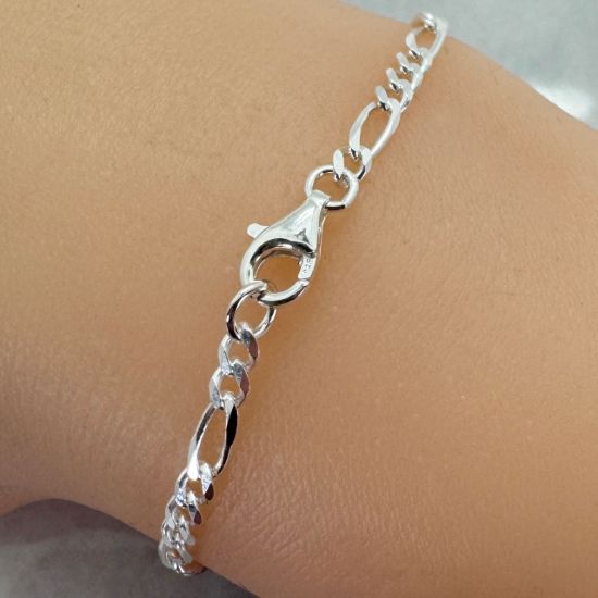 Wholesale 925 Sterling Silver Finished Chain - Fancy Figaro Chain