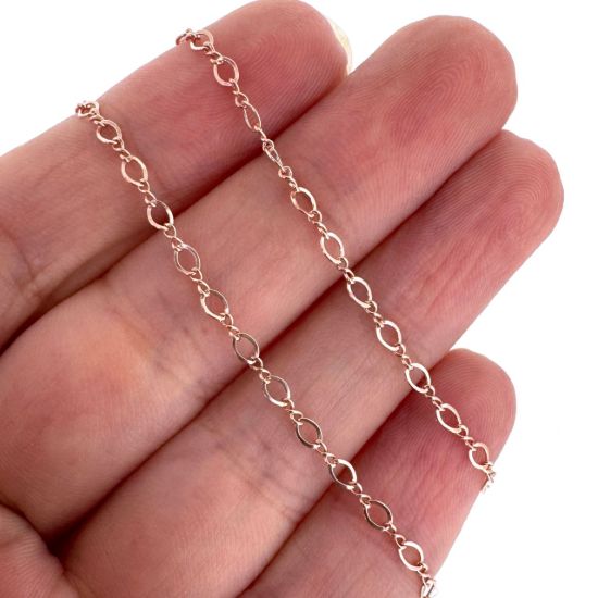Wholesale 1/20 14k Rose Gold Filled Bulk Chain - Figure 8 Cable Chain (sold per foot)