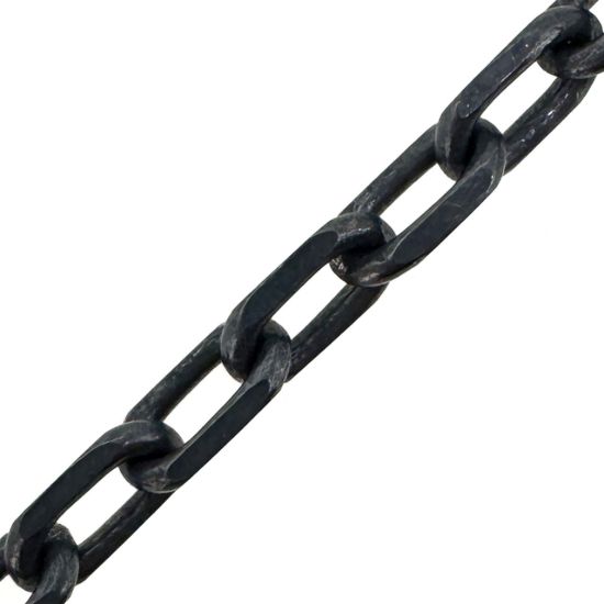 Wholesale Oxidized Sterling Silver Bulk Chain - Diamond Cut Box Chain 7x4mm  (Sold by foot)