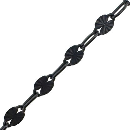 Wholesale Oxidized Sterling Silver Bulk Chain - Sunburst Paperclip Chain 3.5 x 1.2mm