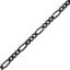 Wholesale Oxidized 925 Sterling Silver Small Figaro Chain 1.4mm  (sold per foot )