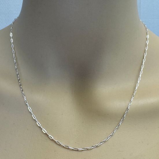 Wholesale 925 Sterling Silver Finished Jewlery Chain - Paperclip Box Chain 