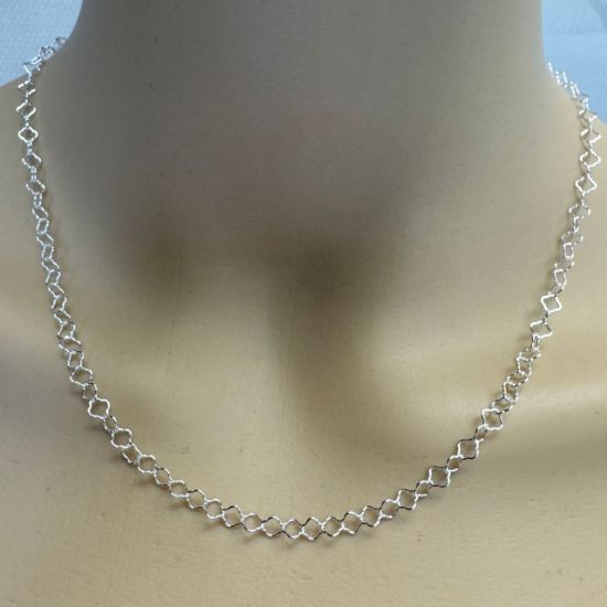 Wholesale 925 Sterling Silver Finished Jewlery Chain - Clover Link Cable Chain 