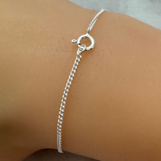 Wholesale 925 Sterling Silver Finished Jewelry Chain - 1.5mm Small Curb Chain