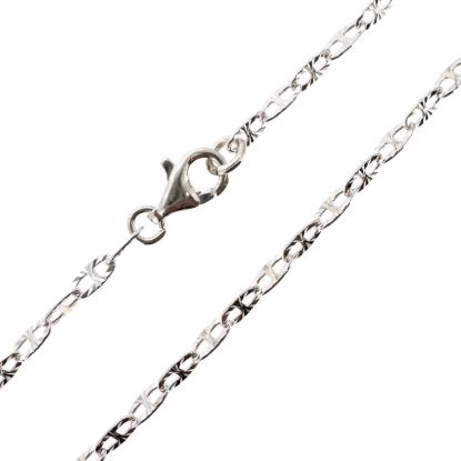 Wholesale 925 Sterling Silver Finished Jewelry Chain - Textured Mariner Link Chain