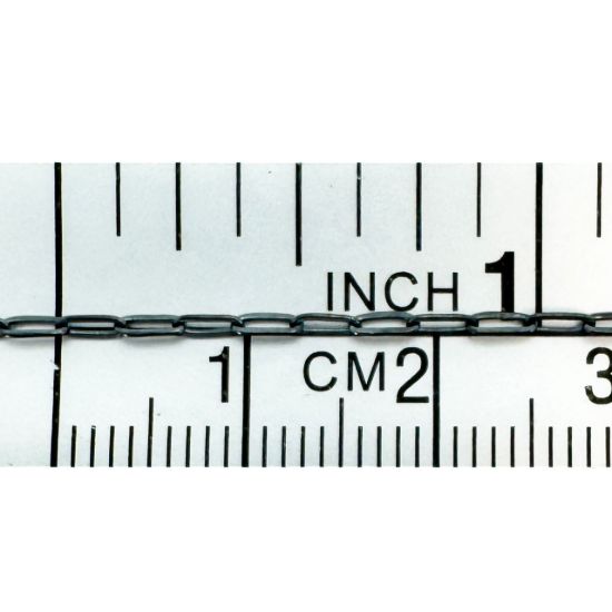 Wholesale Oxidized 925 Sterling Silver Bulk Chain - 1.5x3.5mm Rectangle Box Paperclip Chain (sold per foot)