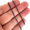 Wholesale Oxidized 925 Sterling Silver Bulk Chain - 1.5mm Small Curb Chain - Sold Per Foot