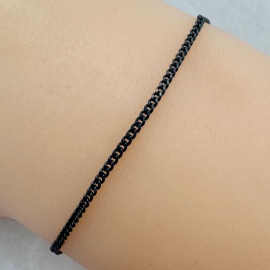 Wholesale Oxidized 925 Sterling Silver Bulk Chain - 1.5mm Small Curb Chain - Sold Per Foot