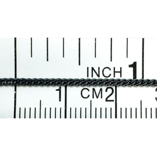 Wholesale Oxidized 925 Sterling Silver Bulk Chain - 1.5mm Small Curb Chain - Sold Per Foot