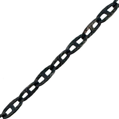 Wholesale Oxidized 925 Sterling Silver Textured Mariner link Bulk Chain - Sold by the Foot