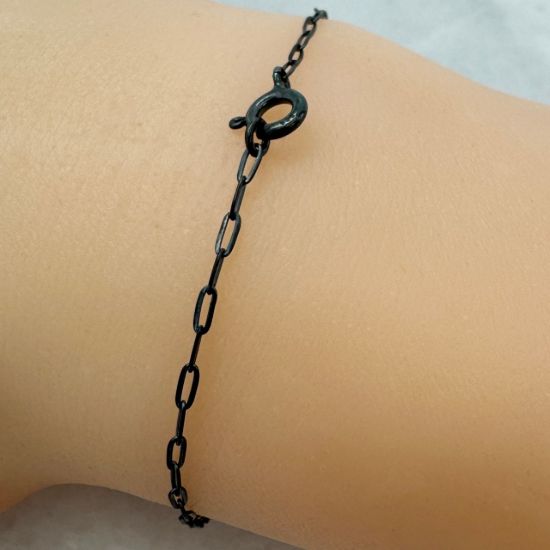 Wholesale Oxidized 925 Sterling Silver Finished Jewlery Chain - Paperclip Box Chain