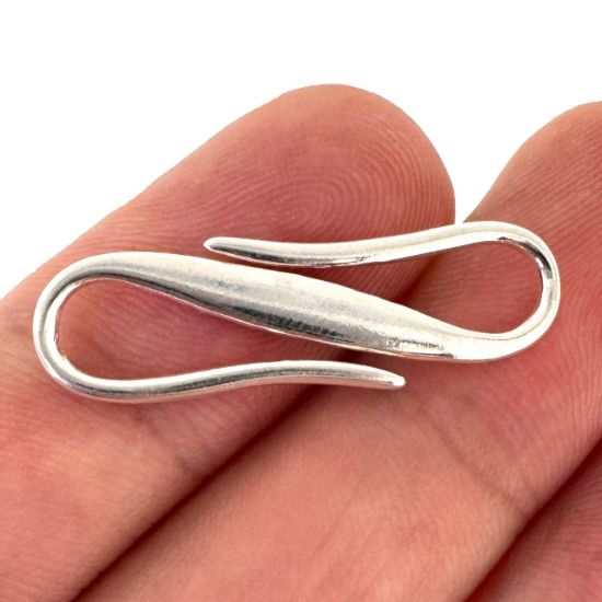 Wholesale 925 Sterling Silver Long S Hook Clasp - 26.5mm
