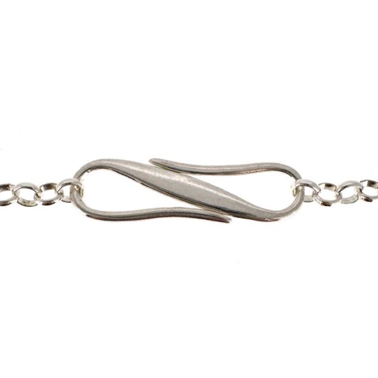 Wholesale 925 Sterling Silver Long S Hook Clasp - 26.5mm